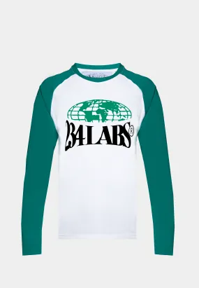 234 Labs Globe Logo Longsleeve T-Shirt White Green