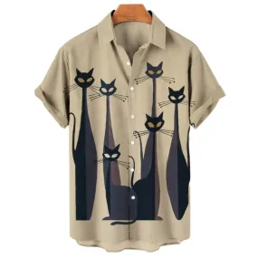3D Animal Digital Print Beach Shirt