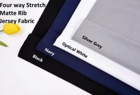 4 way Stretch Matte Rib Jersey Fabric, Sports Stretch Fabric Swimwear Spandex Stretch Fabric, Fabric for Swimwear