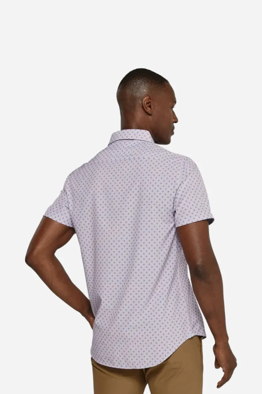 7 Diamonds Eldon Short Sleeve Shirt in Dusty Mauve