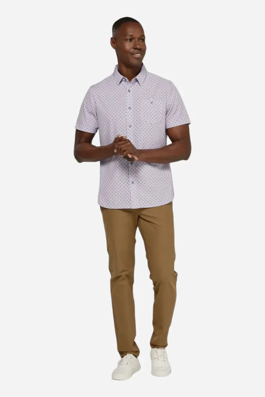 7 Diamonds Eldon Short Sleeve Shirt in Dusty Mauve