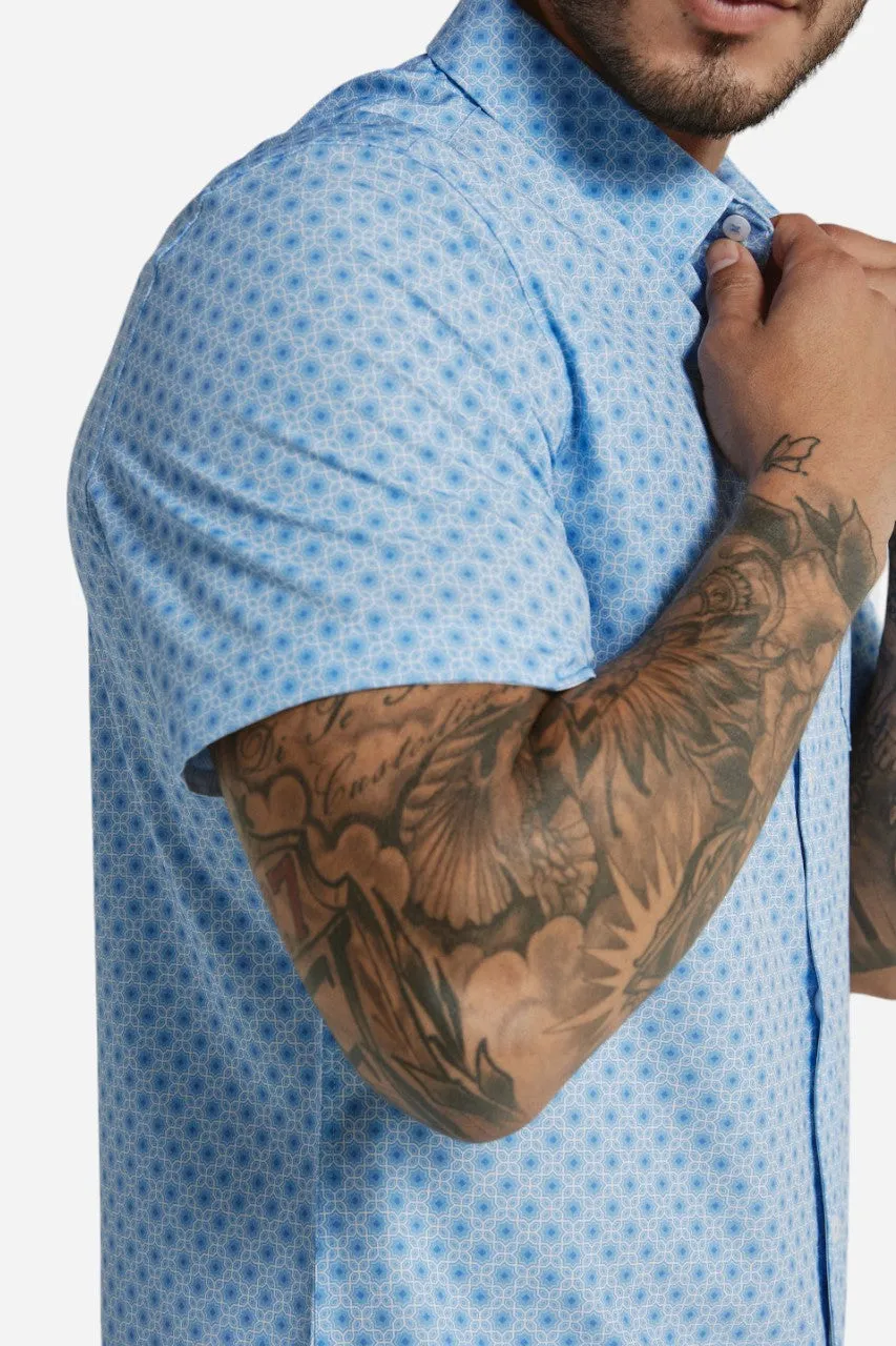 7 Diamonds Eldon Short Sleeve Shirt in Light Blue