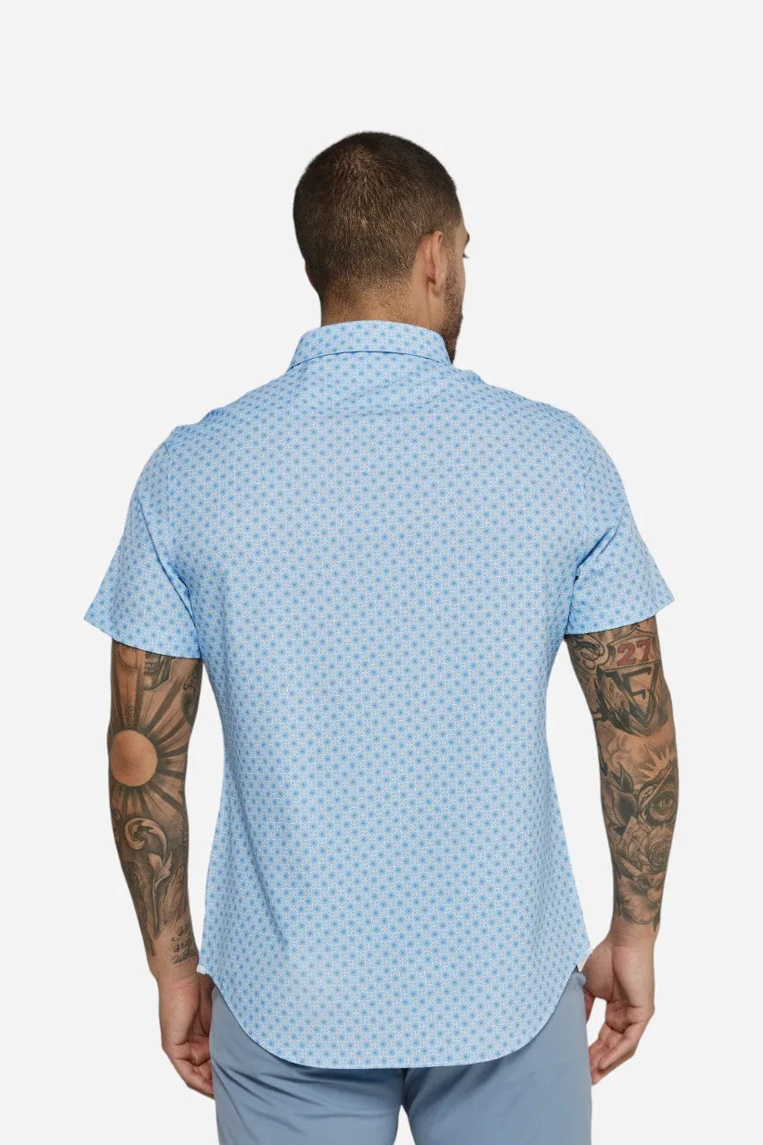 7 Diamonds Eldon Short Sleeve Shirt in Light Blue
