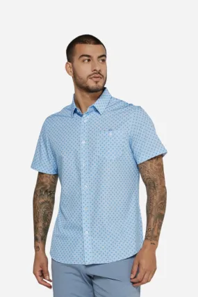 7 Diamonds Eldon Short Sleeve Shirt in Light Blue