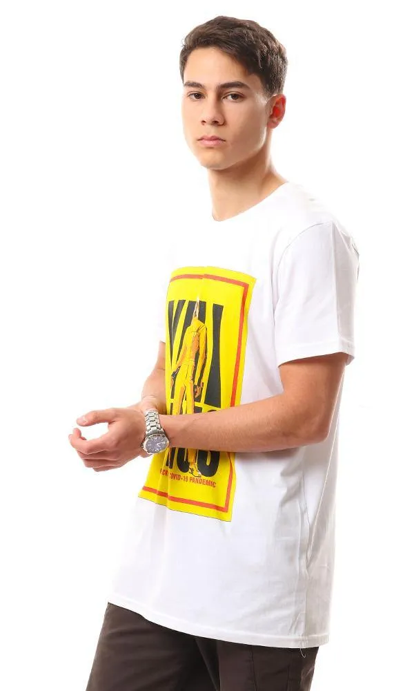 94239 Short Sleeves Cotton Round T-Shirt - White