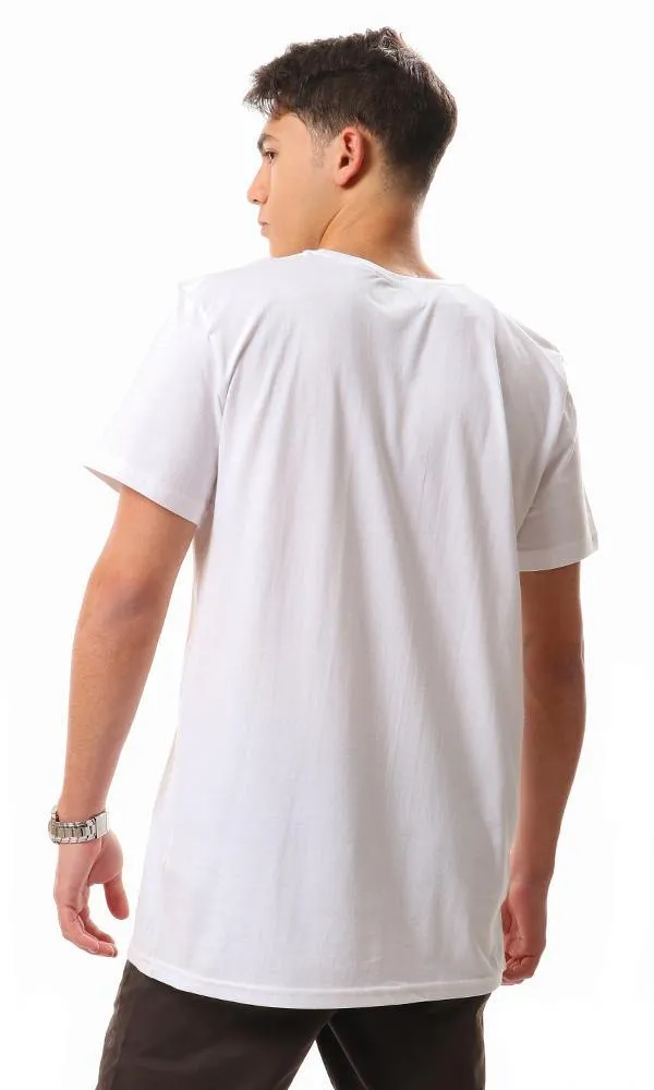 94239 Short Sleeves Cotton Round T-Shirt - White