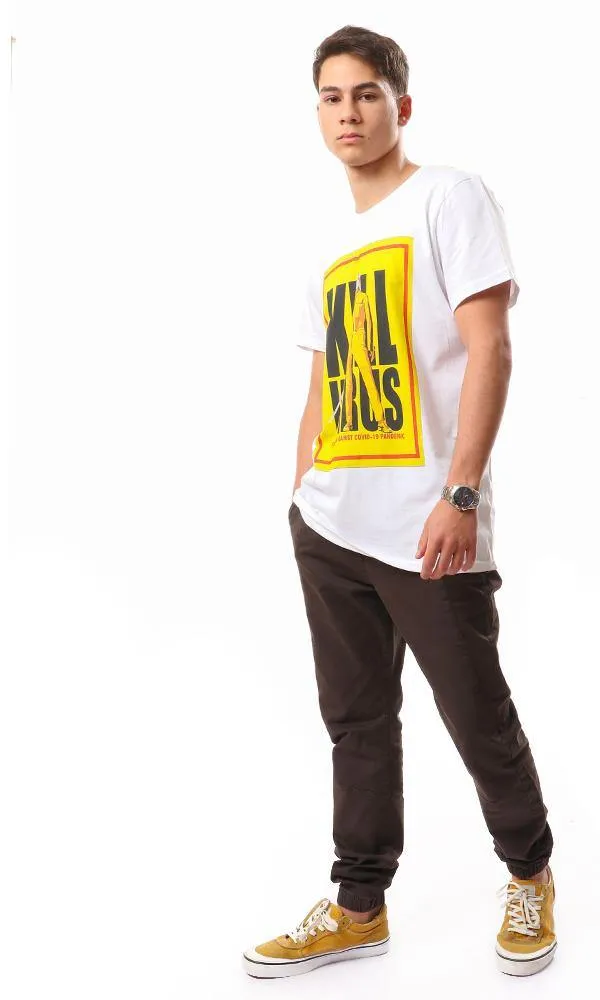 94239 Short Sleeves Cotton Round T-Shirt - White