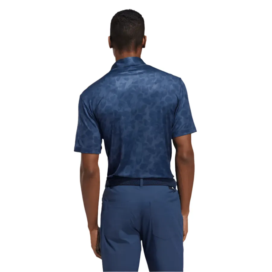 Adidas Prisma-Print Polo Shirt - Navy