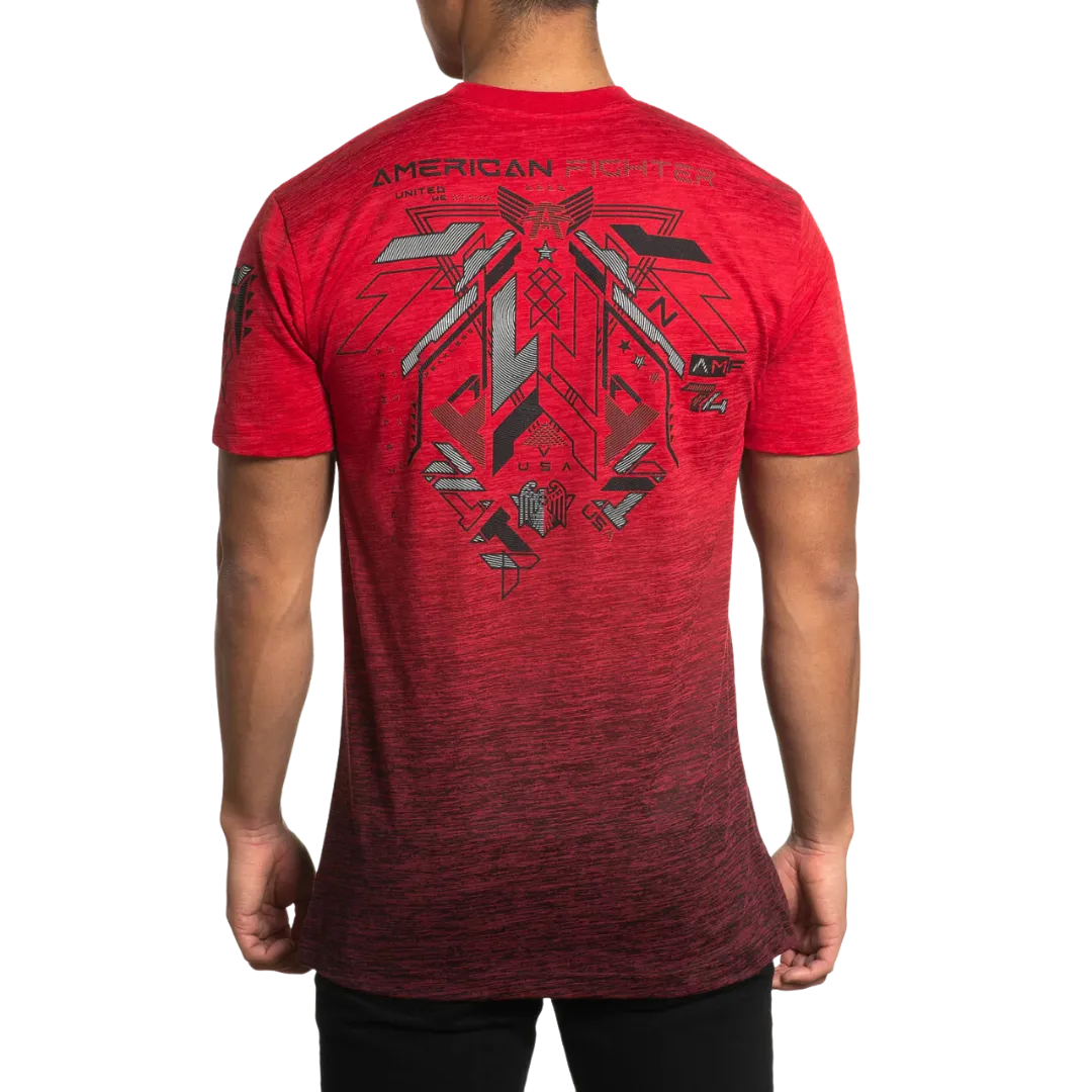 American Fighter Men's Red Cranford T-shirt