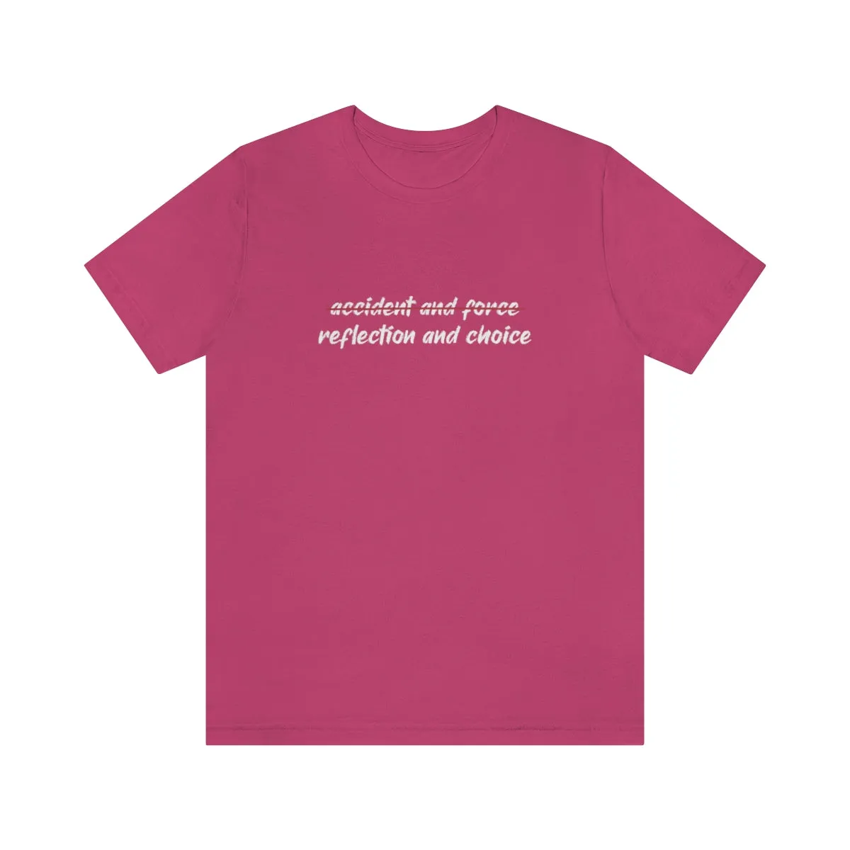 Ashbrook Reflection and Choice Unisex Jersey Short Sleeve Tee