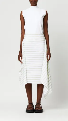 Asymmetrical Striped Skirt