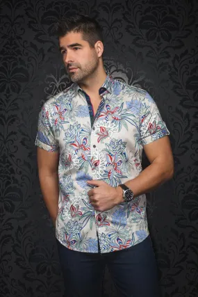 Au Noir Stretch Short Sleeve Shirt | Corrado Stone