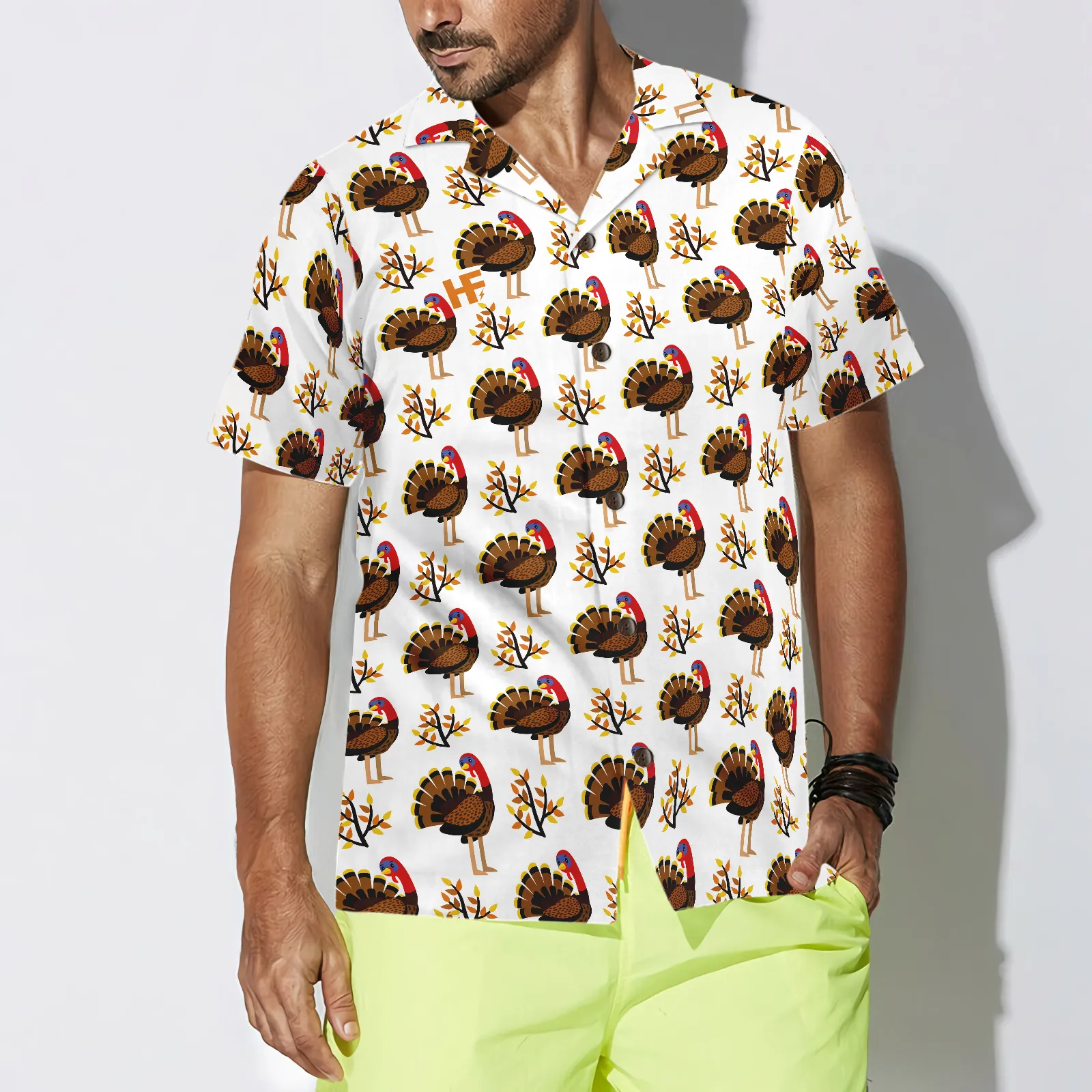 Autumn Cute Turkey Birds Hawaiian Shirt