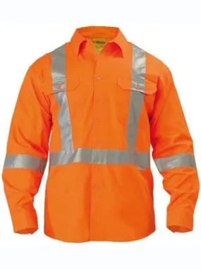 Bisley Hi Vis X Taped Drill Shirt BS6156T