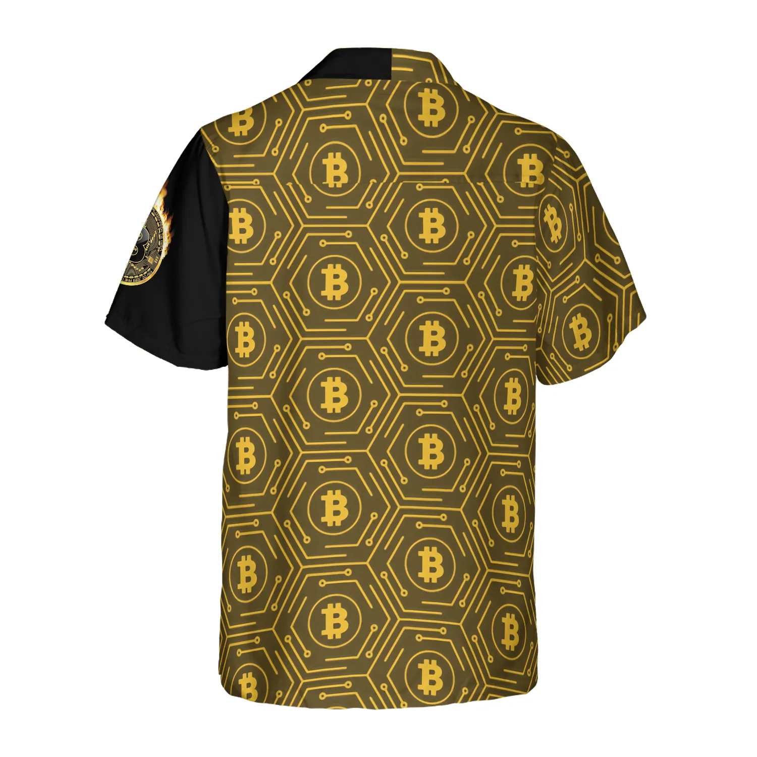 Bitcoin Flame Hawaiian Shirt