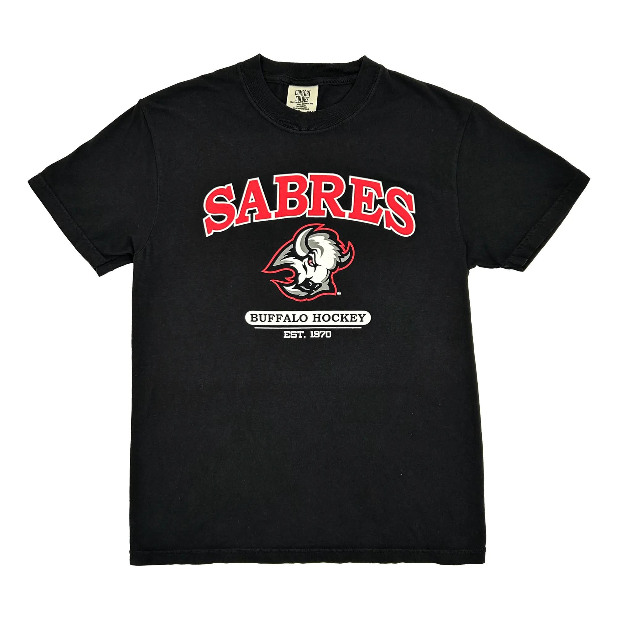 Buffalo Sabres Est 1970 Black & Red Alternate Logo T-Shirt