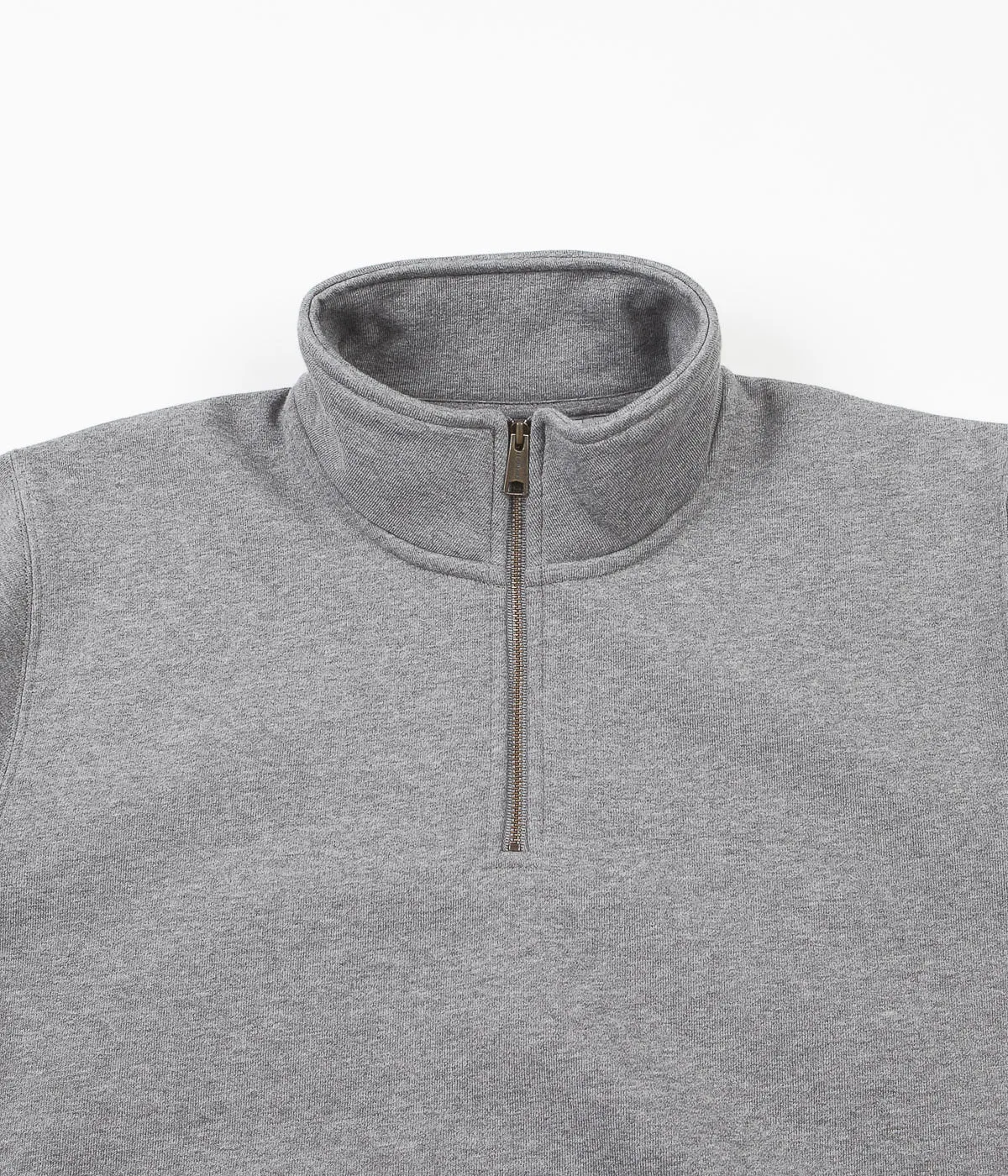 Carhartt Chase Zip Neck Sweatshirt - Grey Heather / Gold