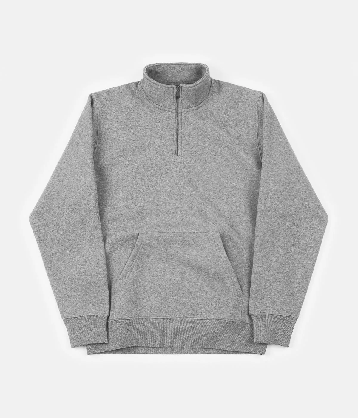 Carhartt Chase Zip Neck Sweatshirt - Grey Heather / Gold