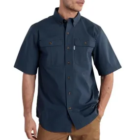 CARHARTT FOREMAN SOLID SHORT SLEEVE WORK SHIRT NAVY 101555