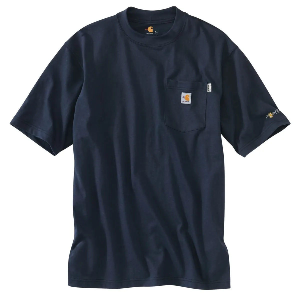 Carhartt Men's Dark Navy Flame-Resistant Force Cotton Short Sleeve T-Shirt