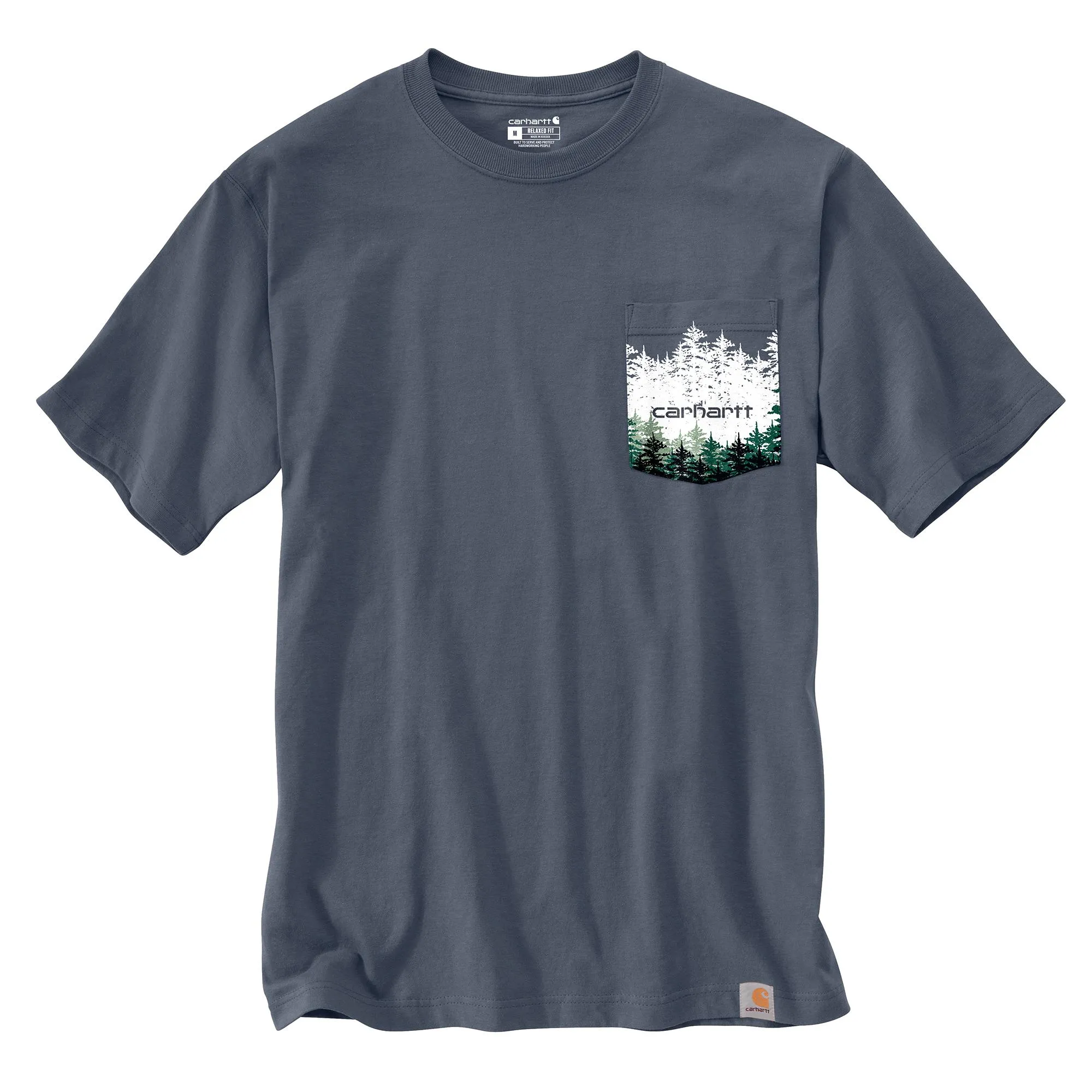 CARHARTT RELAXED FIT HEAVYWEIGHT SHORT SLEEVE OUTDOOR GRAPHIC T-SHIRT BLUESTONE 105718