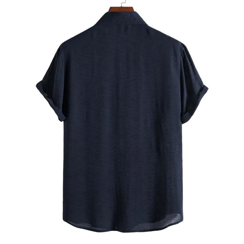 Casual Solid Color Lapel Shirt