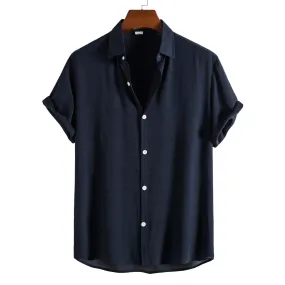 Casual Solid Color Lapel Shirt