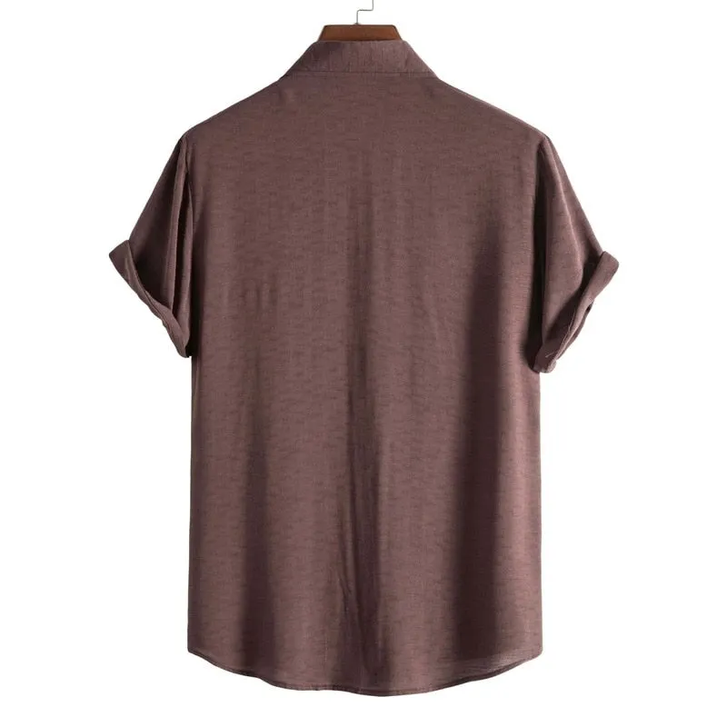 Casual Solid Color Lapel Shirt
