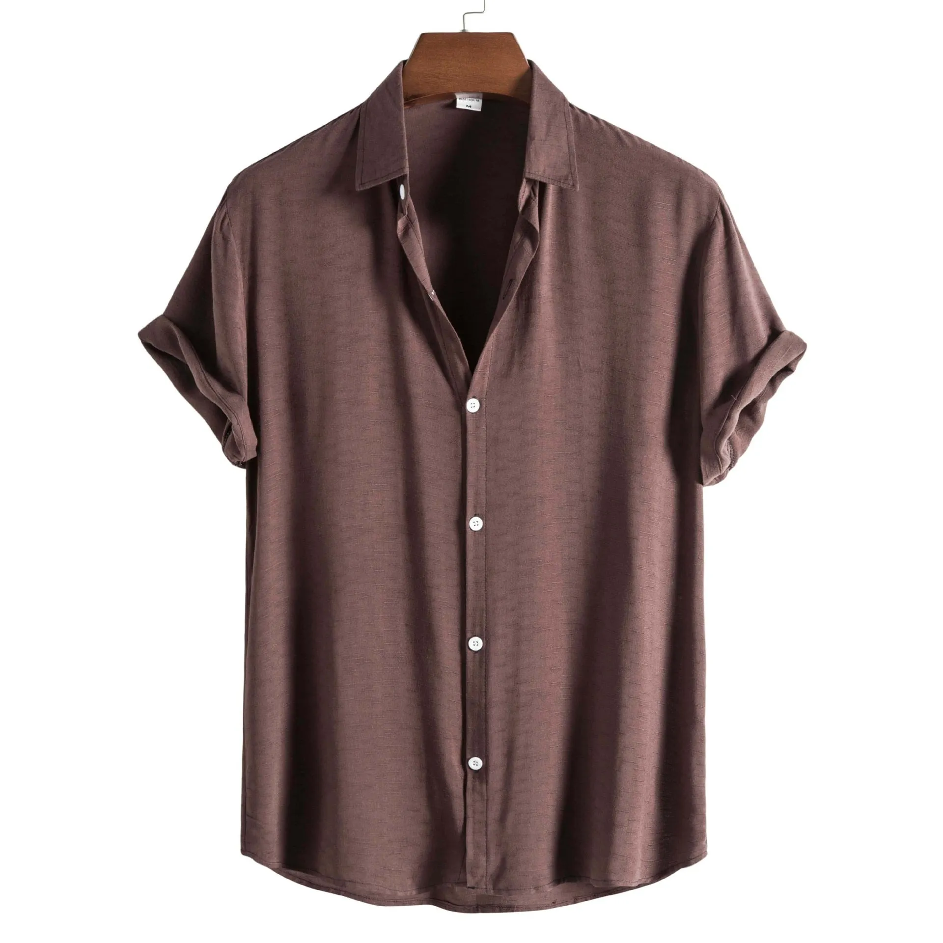 Casual Solid Color Lapel Shirt