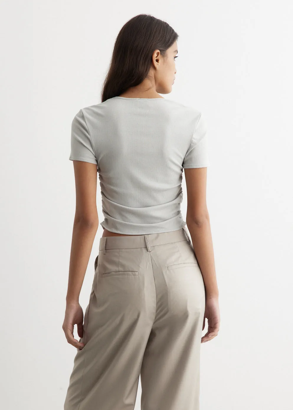 Cherub Short-Sleeve Gathered Top