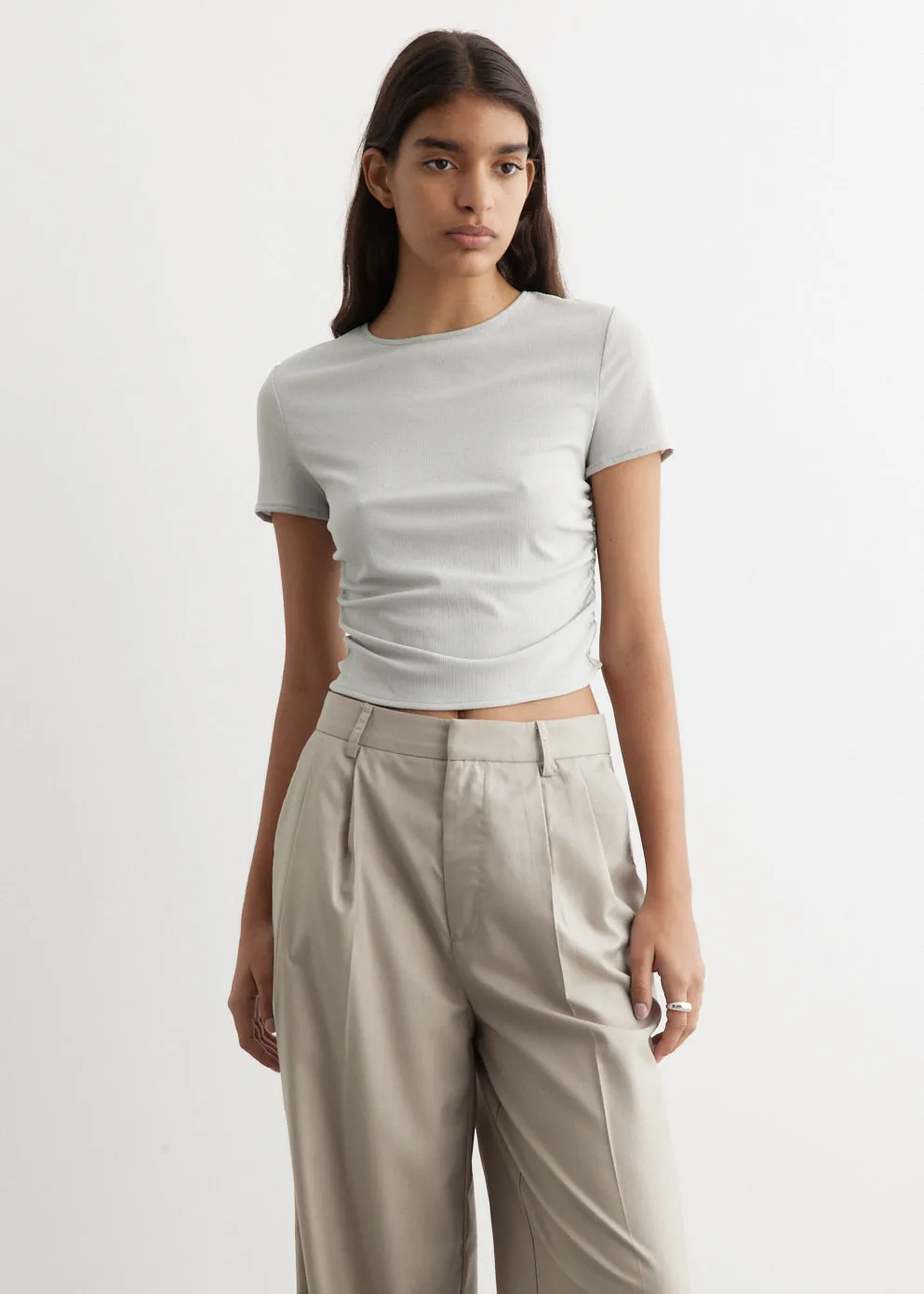 Cherub Short-Sleeve Gathered Top