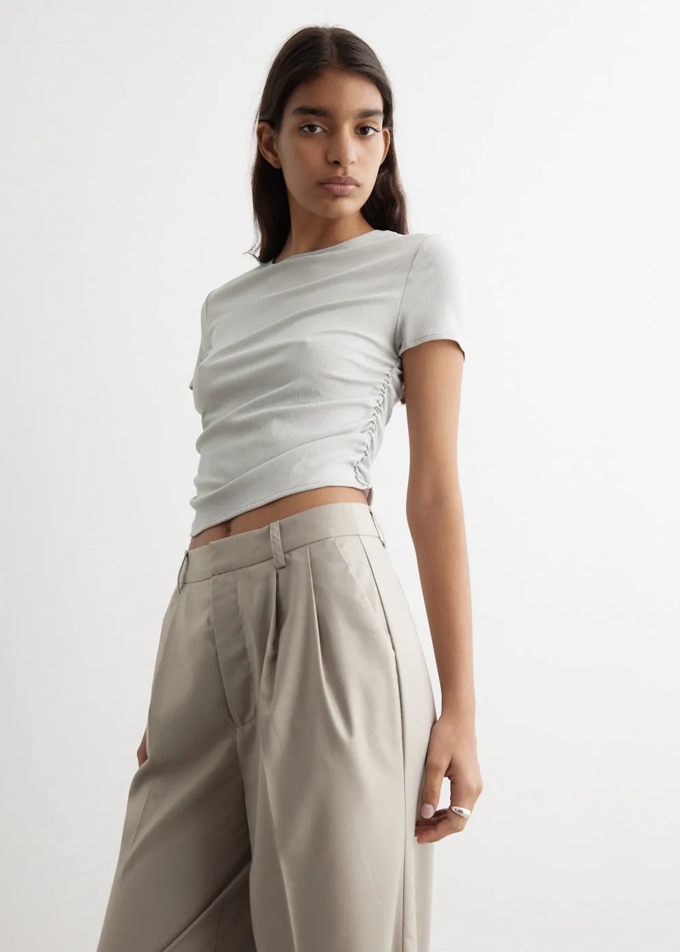 Cherub Short-Sleeve Gathered Top