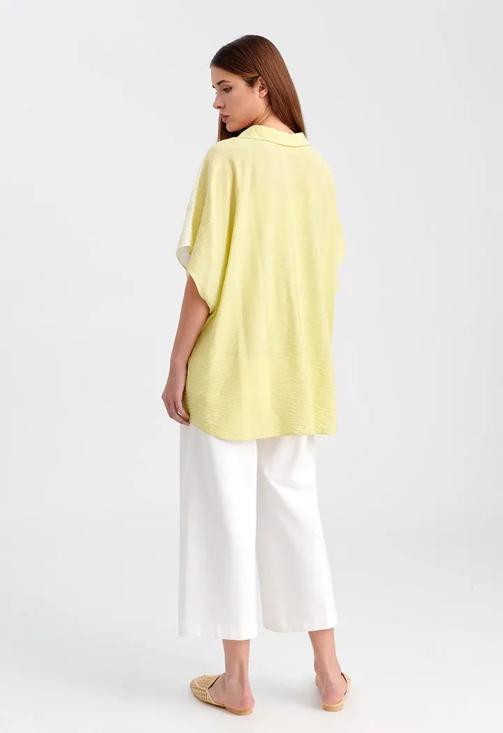 Choice Classic Twisted Front Printed Blouse Mint
