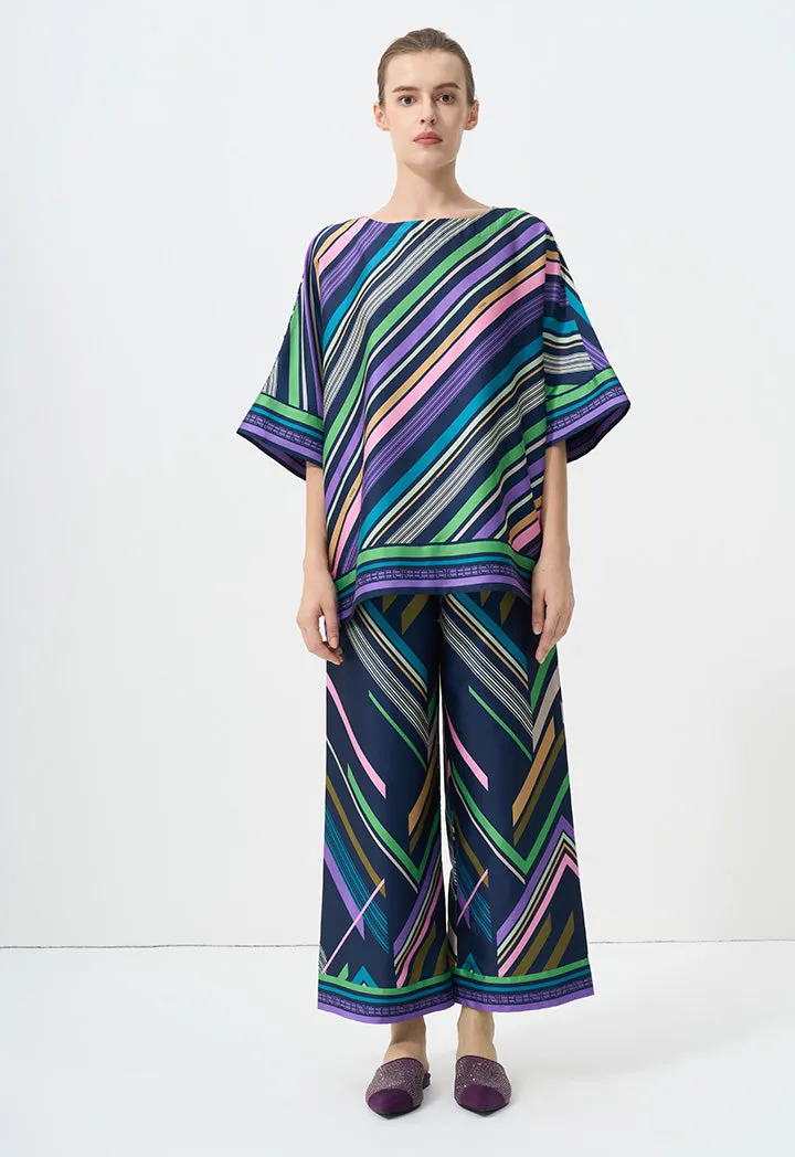 Choice Printed Short Sleeves Blouse Multi Color