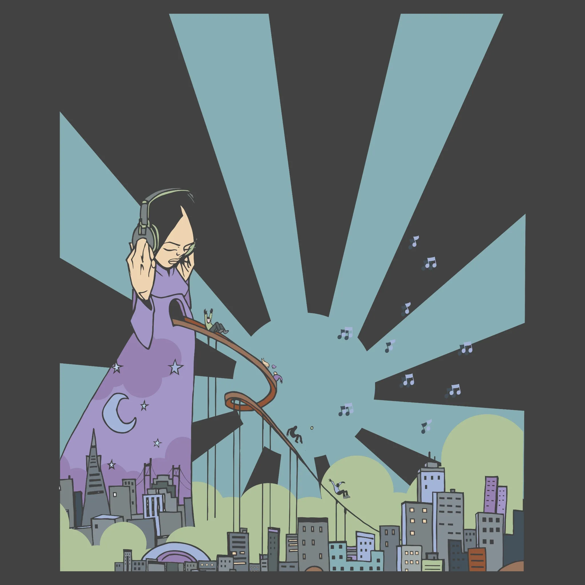 CITY SLIDE MEN'S  TEE