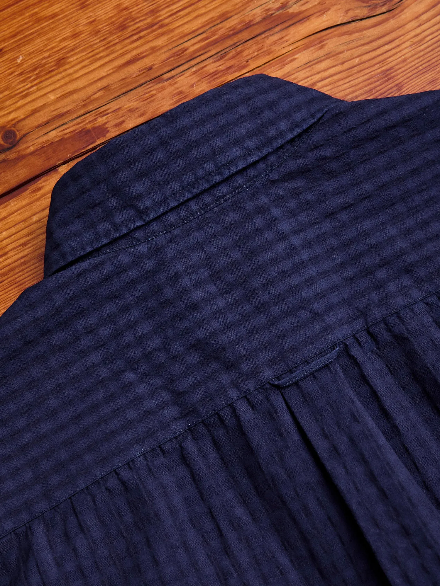 Classic Fit Short Sleeve Button-Down Shirt in Indigo Fade