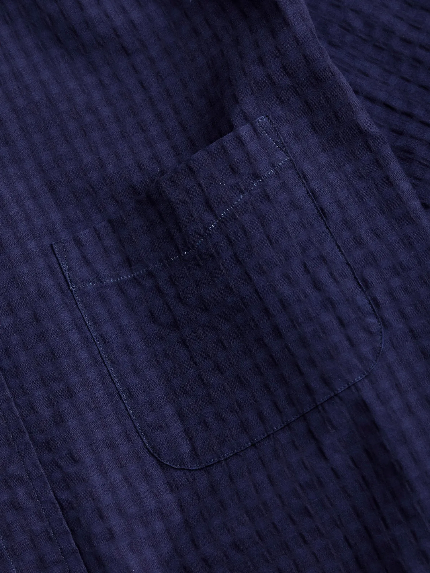 Classic Fit Short Sleeve Button-Down Shirt in Indigo Fade