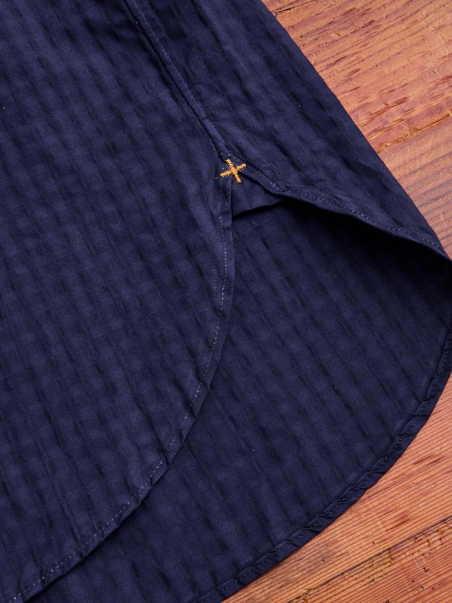 Classic Fit Short Sleeve Button-Down Shirt in Indigo Fade