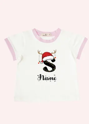 CUSTOM CHRISTMAS GIRL T-SHIRT WITH NAME