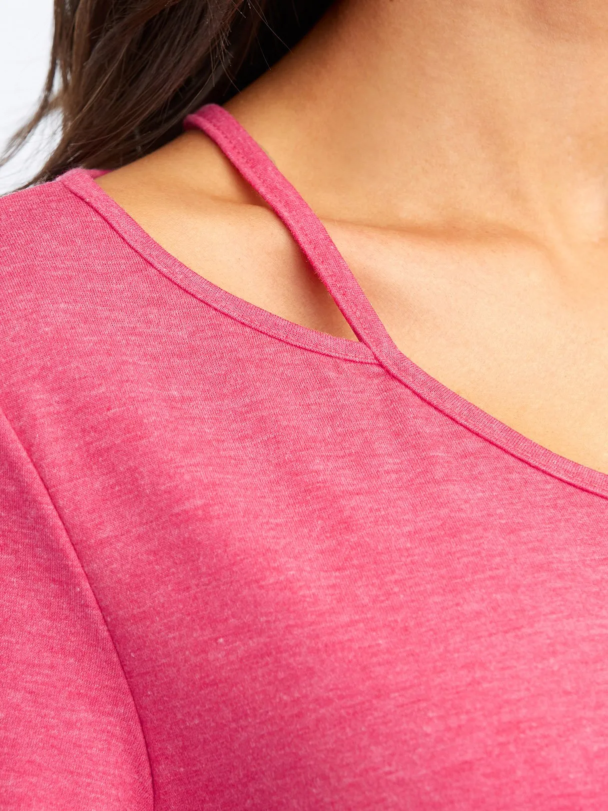 Custom V-Neck Asymmetrical Short Sleeve T-Shirts