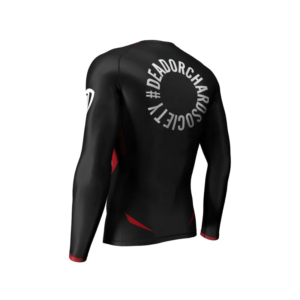 DEAD ORCHARD BLK-RED RASH GUARD