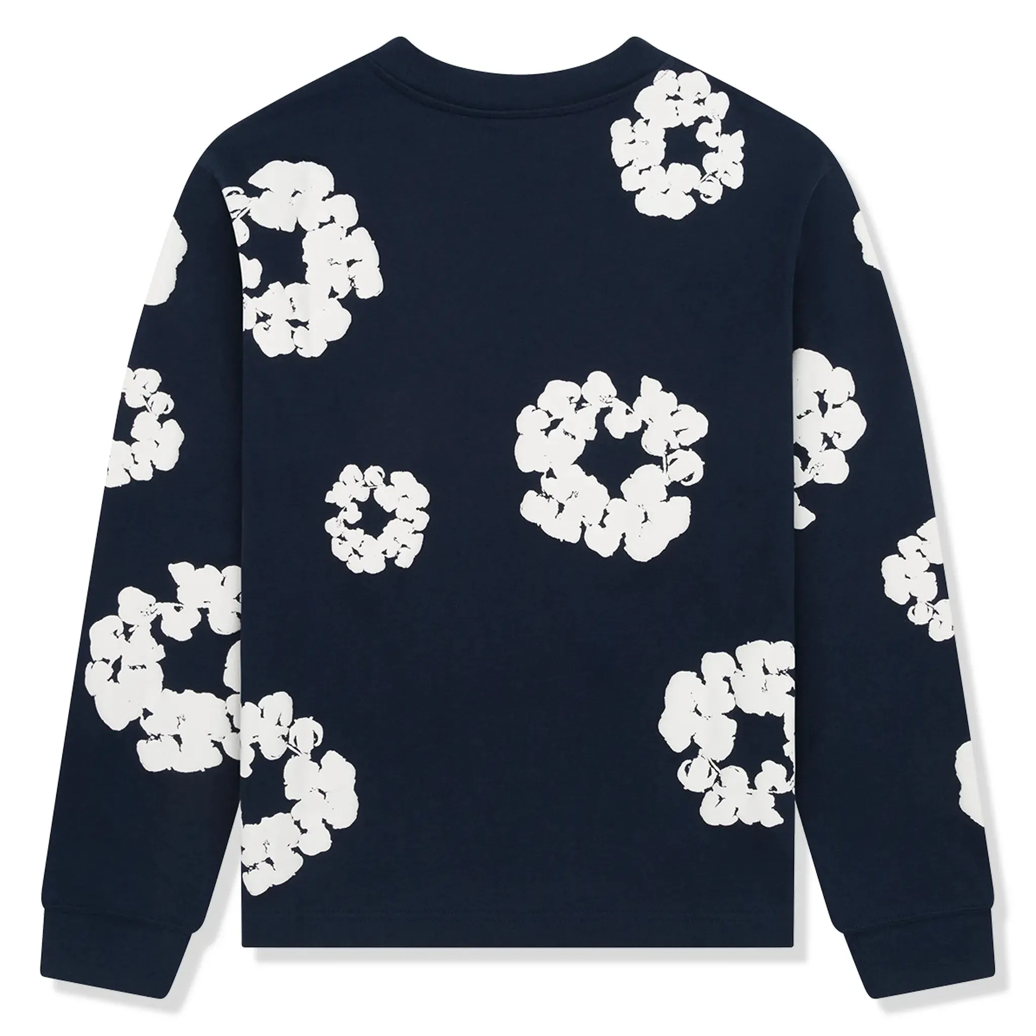 Denim Tears The Cotton Wreath Long-Sleeve Navy T Shirt