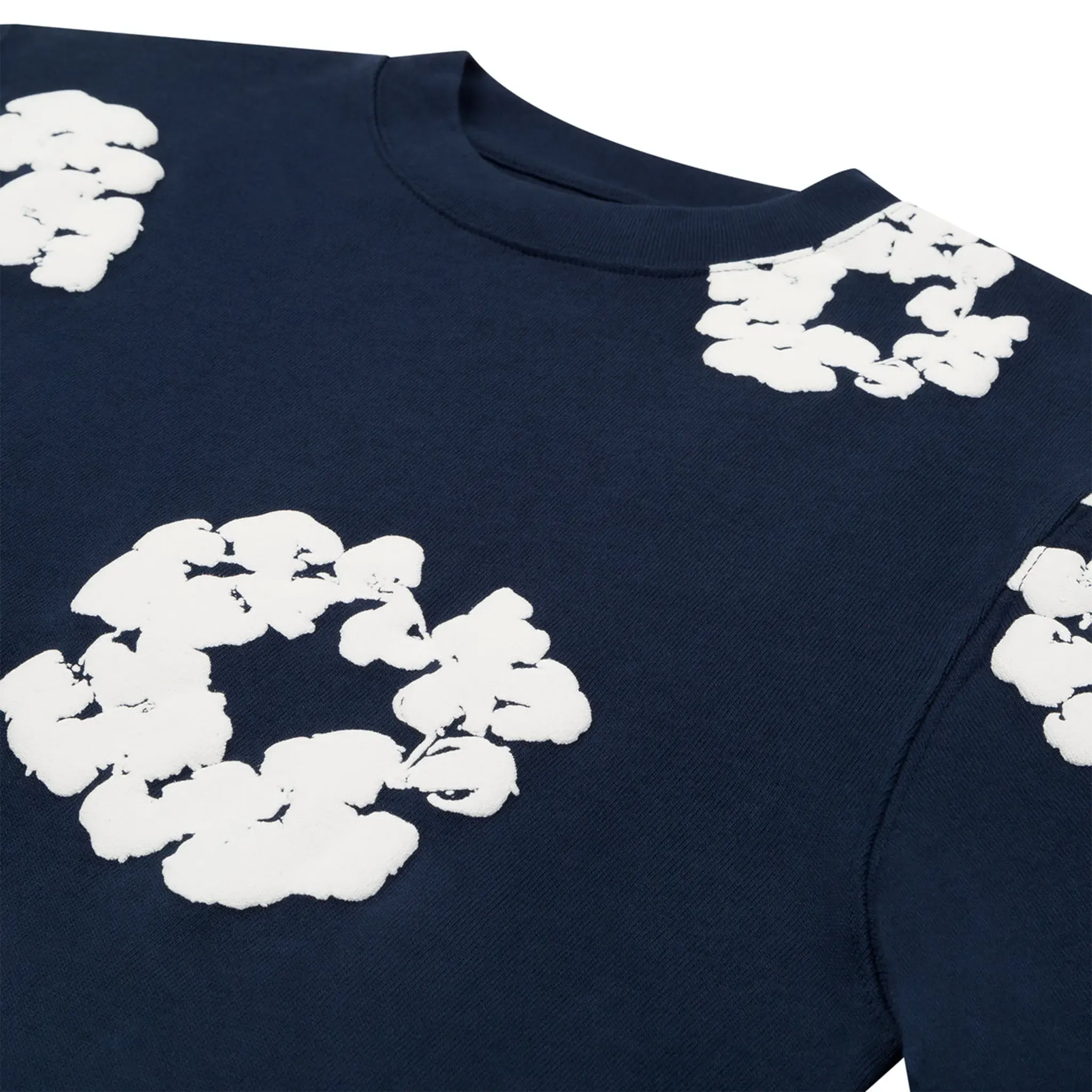 Denim Tears The Cotton Wreath Long-Sleeve Navy T Shirt