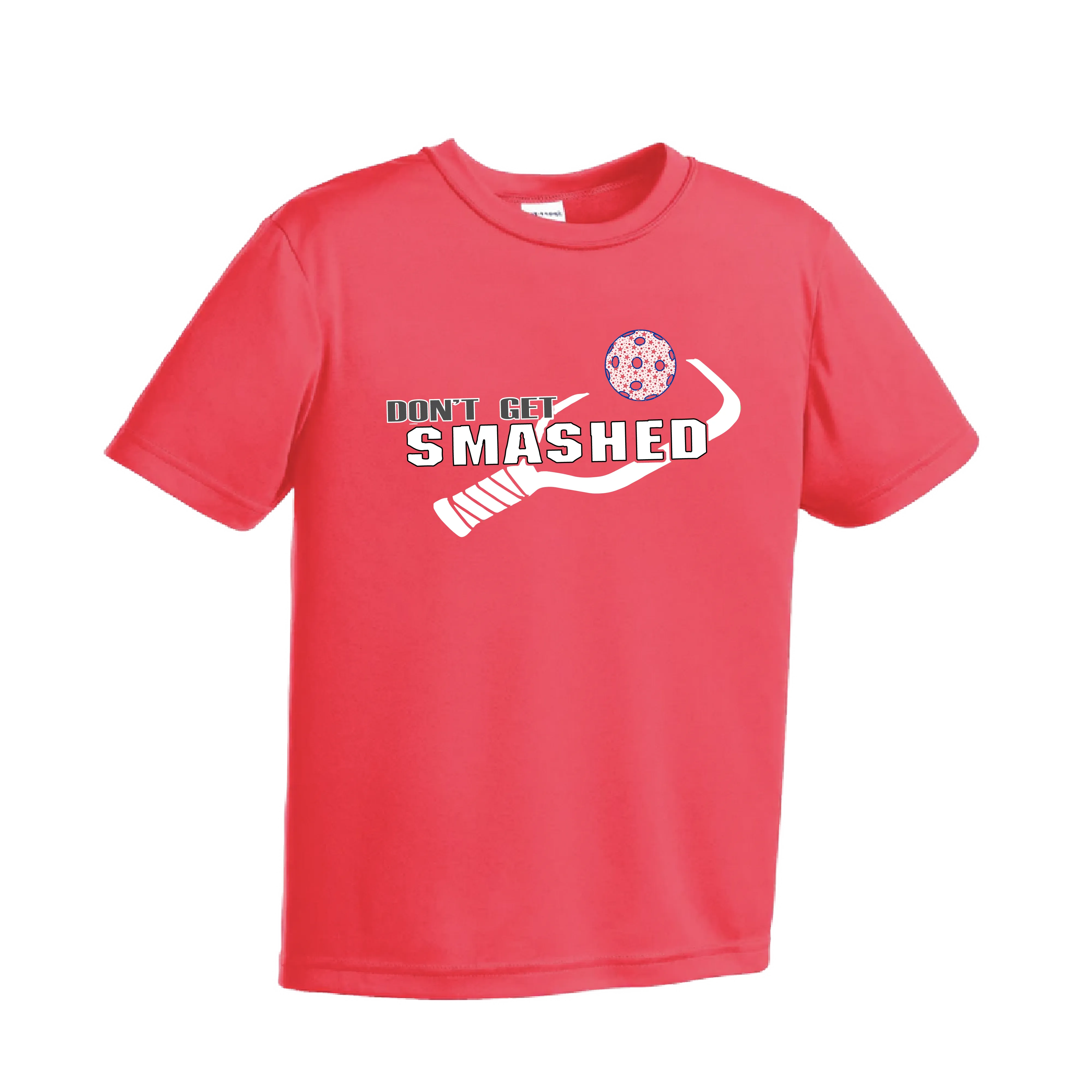 Don't Get Smashed (Patriotic Stars Pickleball) | Youth Short Sleeve Pickleball Shirts | 100% Polyester