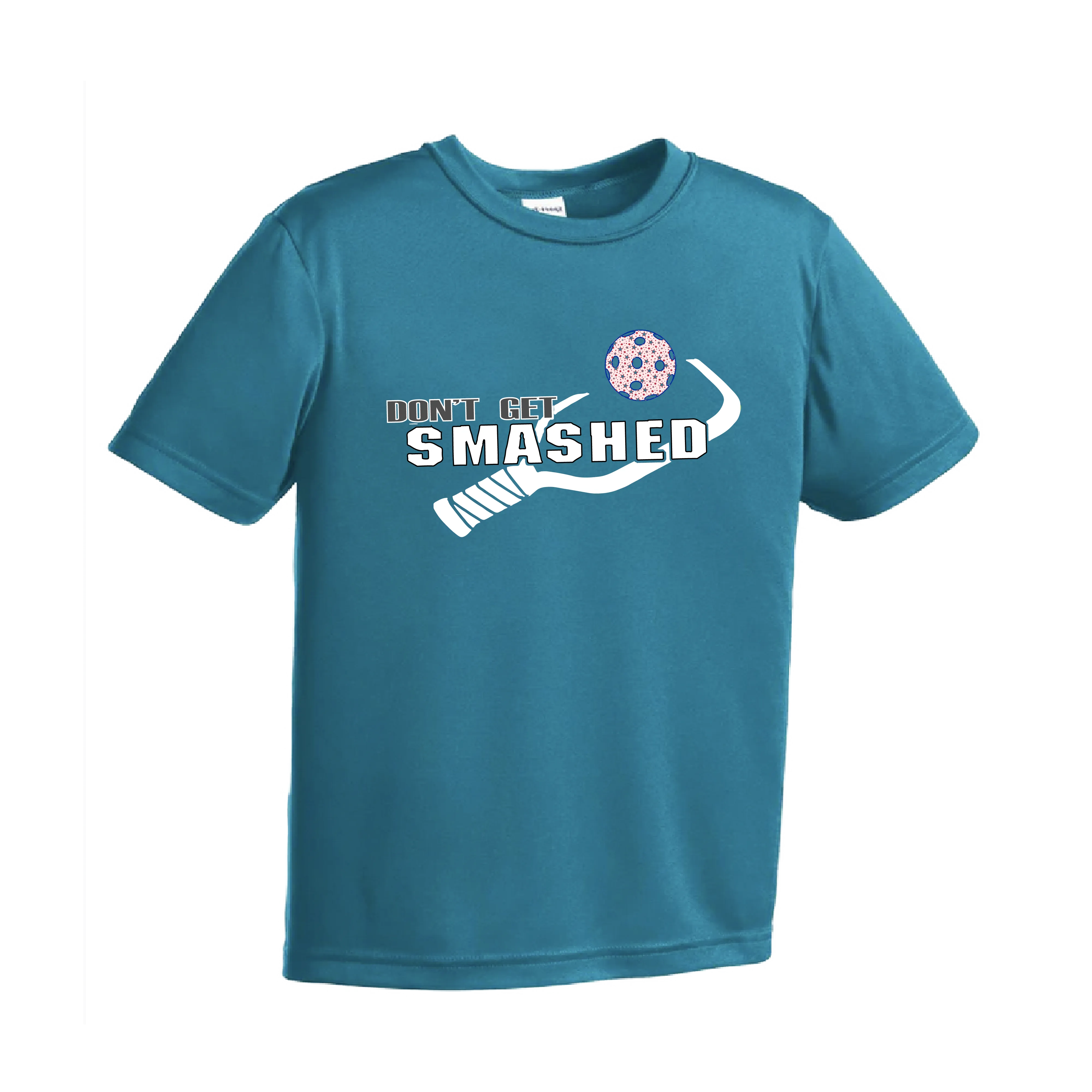 Don't Get Smashed (Patriotic Stars Pickleball) | Youth Short Sleeve Pickleball Shirts | 100% Polyester