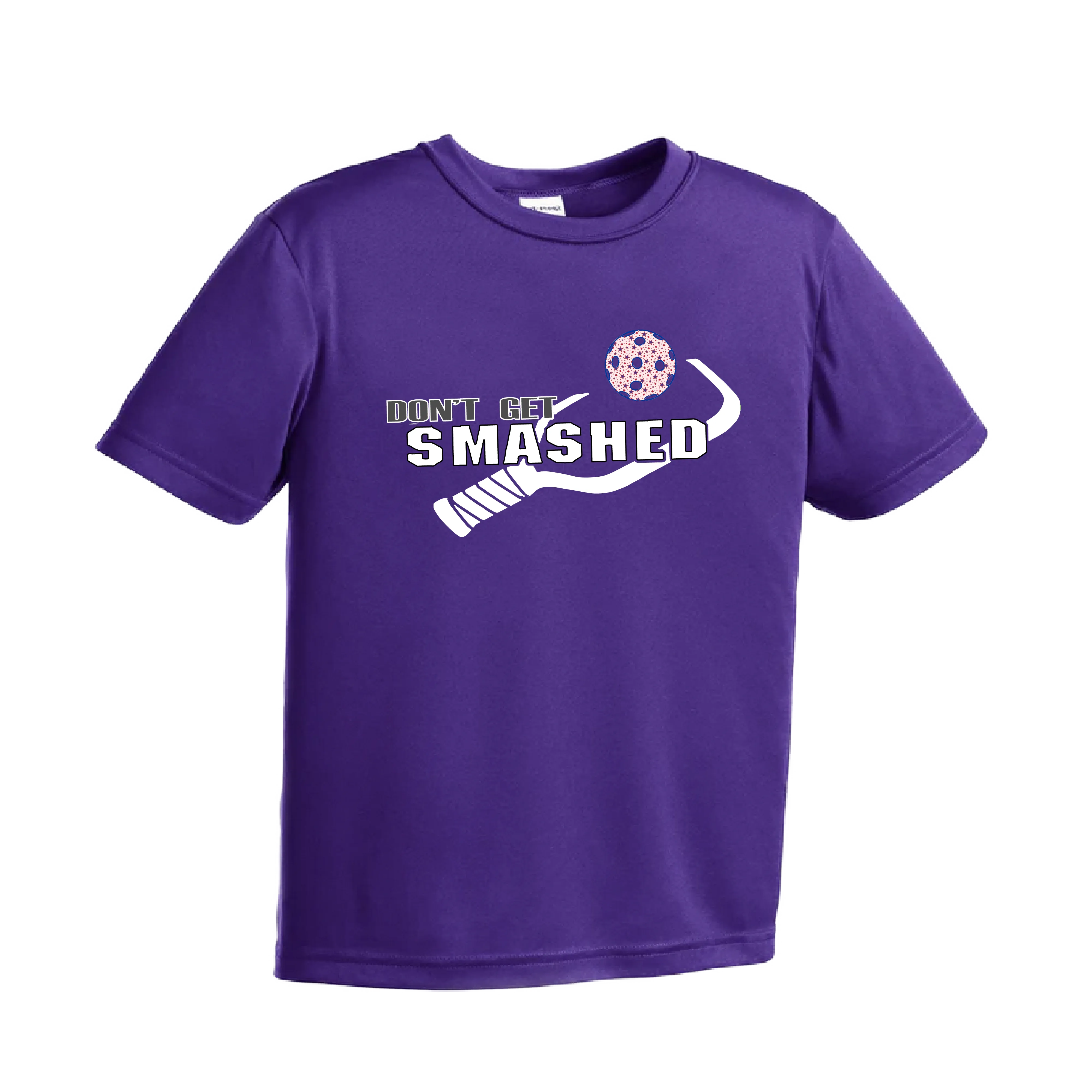 Don't Get Smashed (Patriotic Stars Pickleball) | Youth Short Sleeve Pickleball Shirts | 100% Polyester