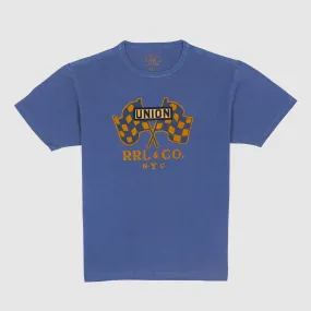 Double RL Union Flag Printed Crew Neck T-Shirt