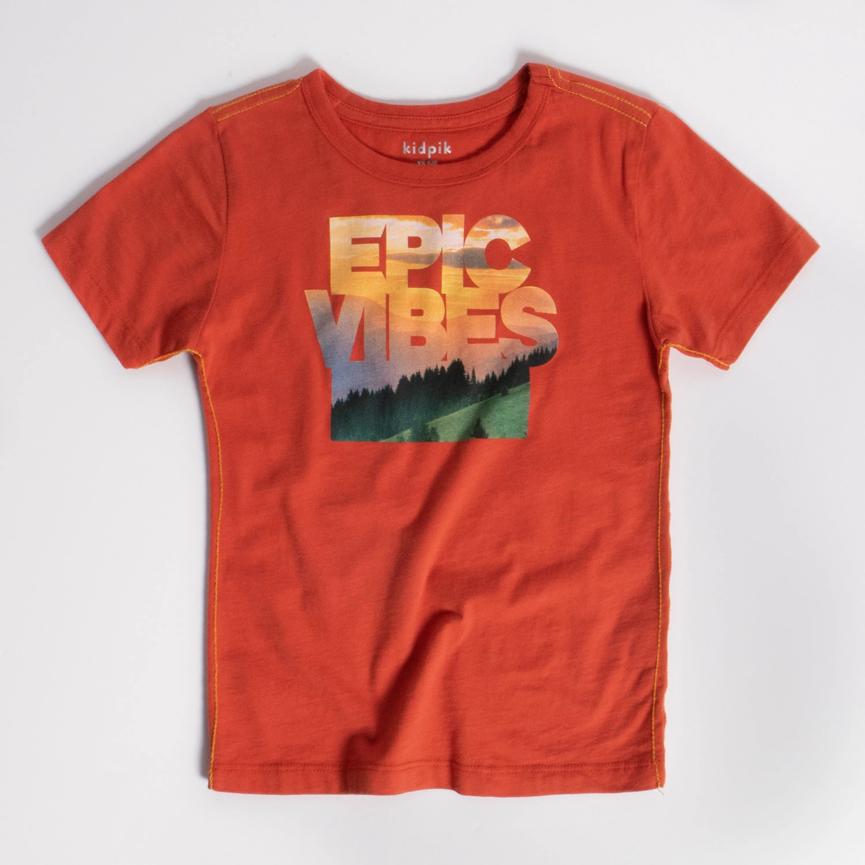 Epic Vibes Contrast Stitch Tee