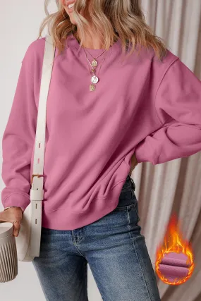 Fleece Terry Sweatshirt - Mauve