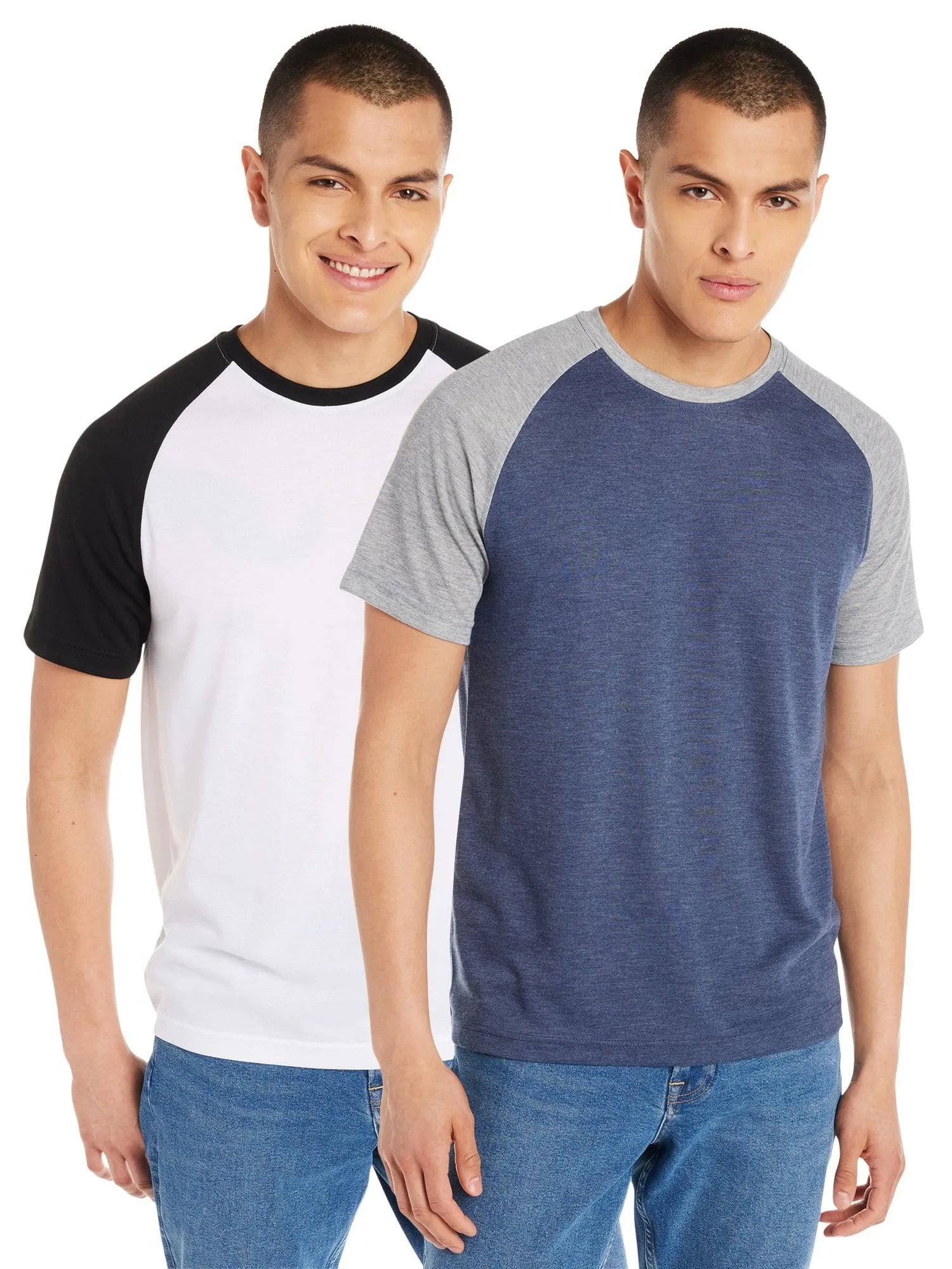 George Men's & Big Men's 2-Pack Raglan Sleeve Tee, Sizes S-3XL